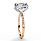 Elegant Central Stone Diamond Halo Ring