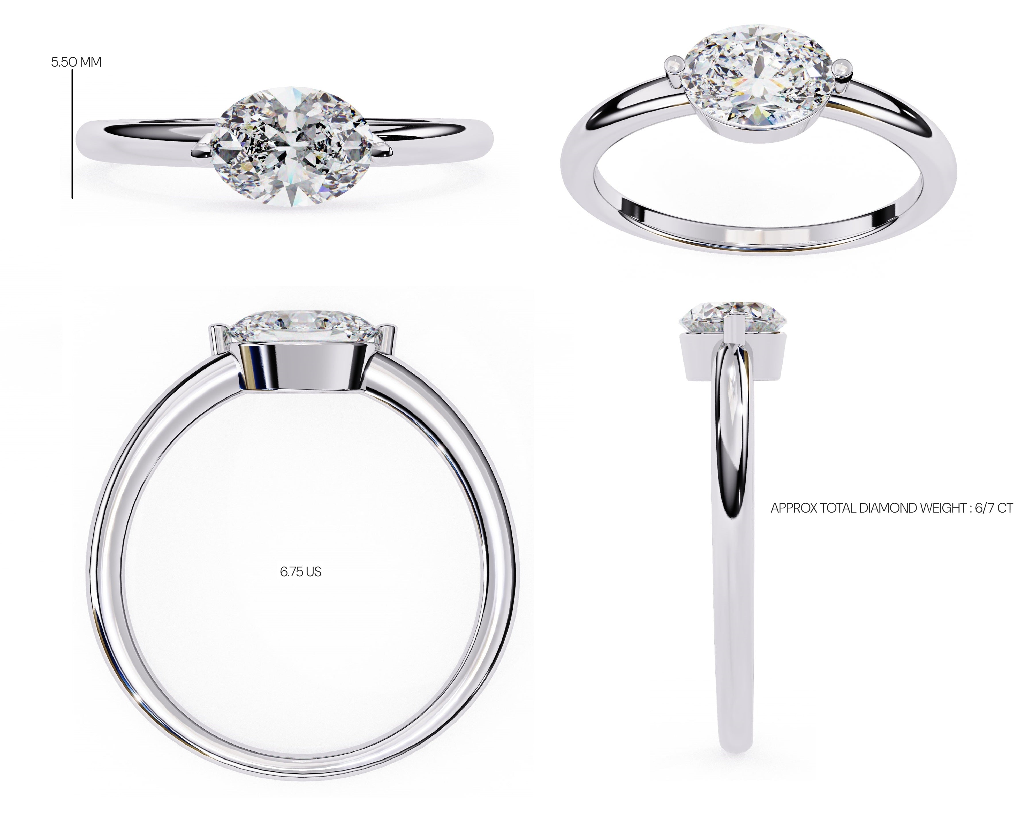 Elegant Solitaire Central Stone Brilliance Ring