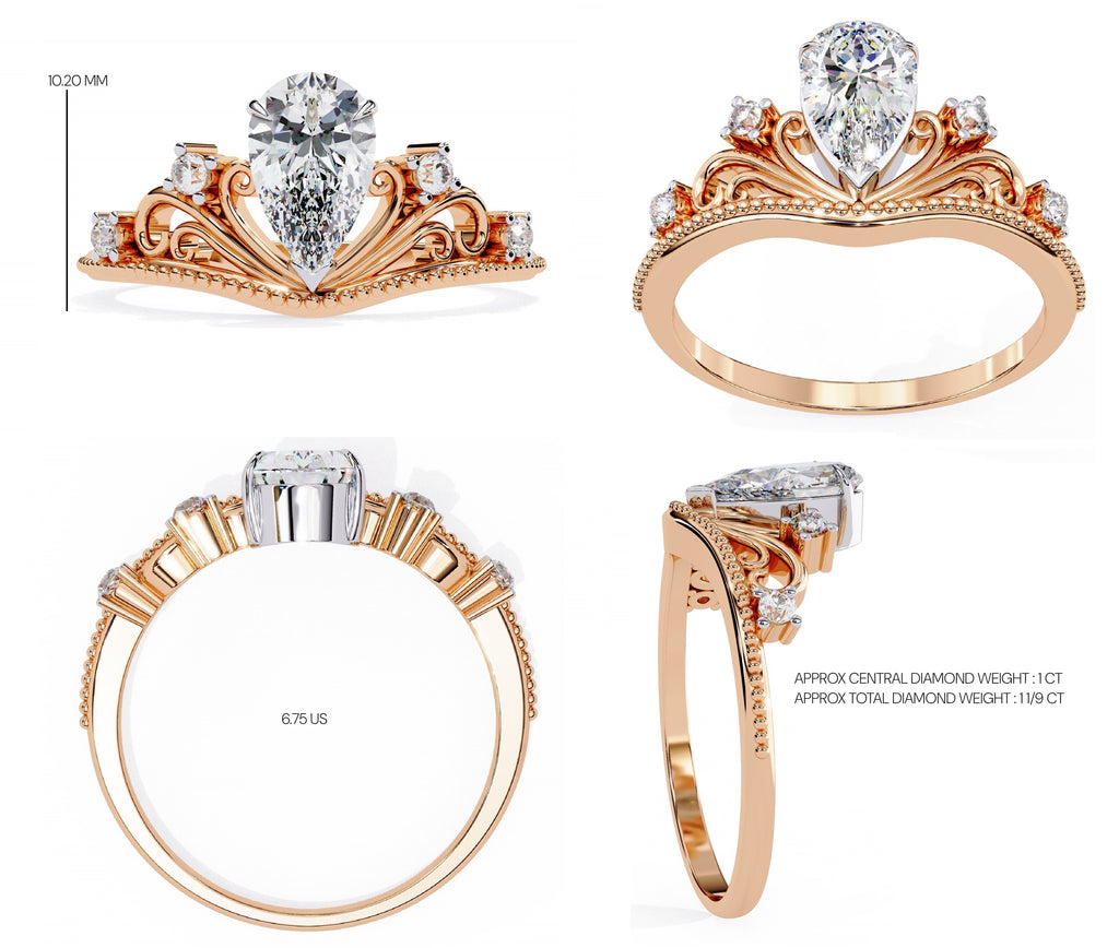 Elegant Radiance Central Stone Diamond Ring