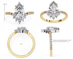 Elegant Central Stone Diamond Ring with Side Accents