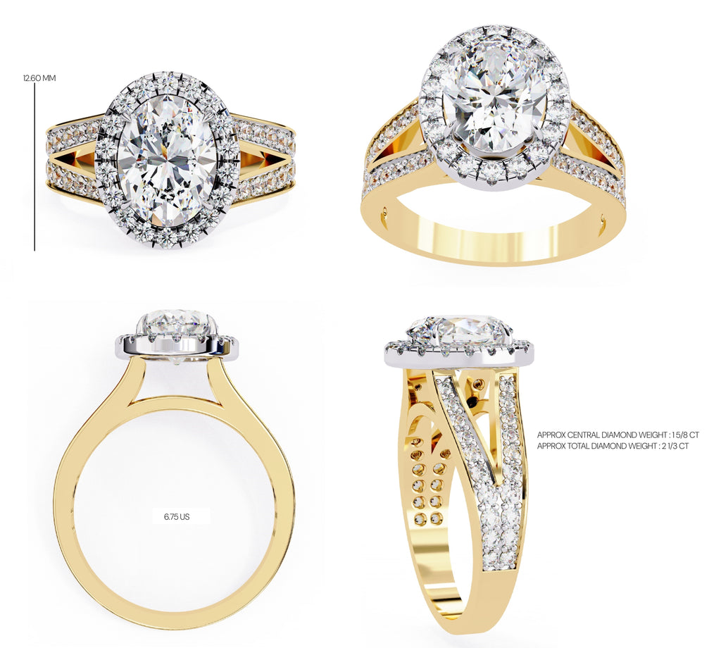 Elegant Diamond Side Stone Brilliance Ring