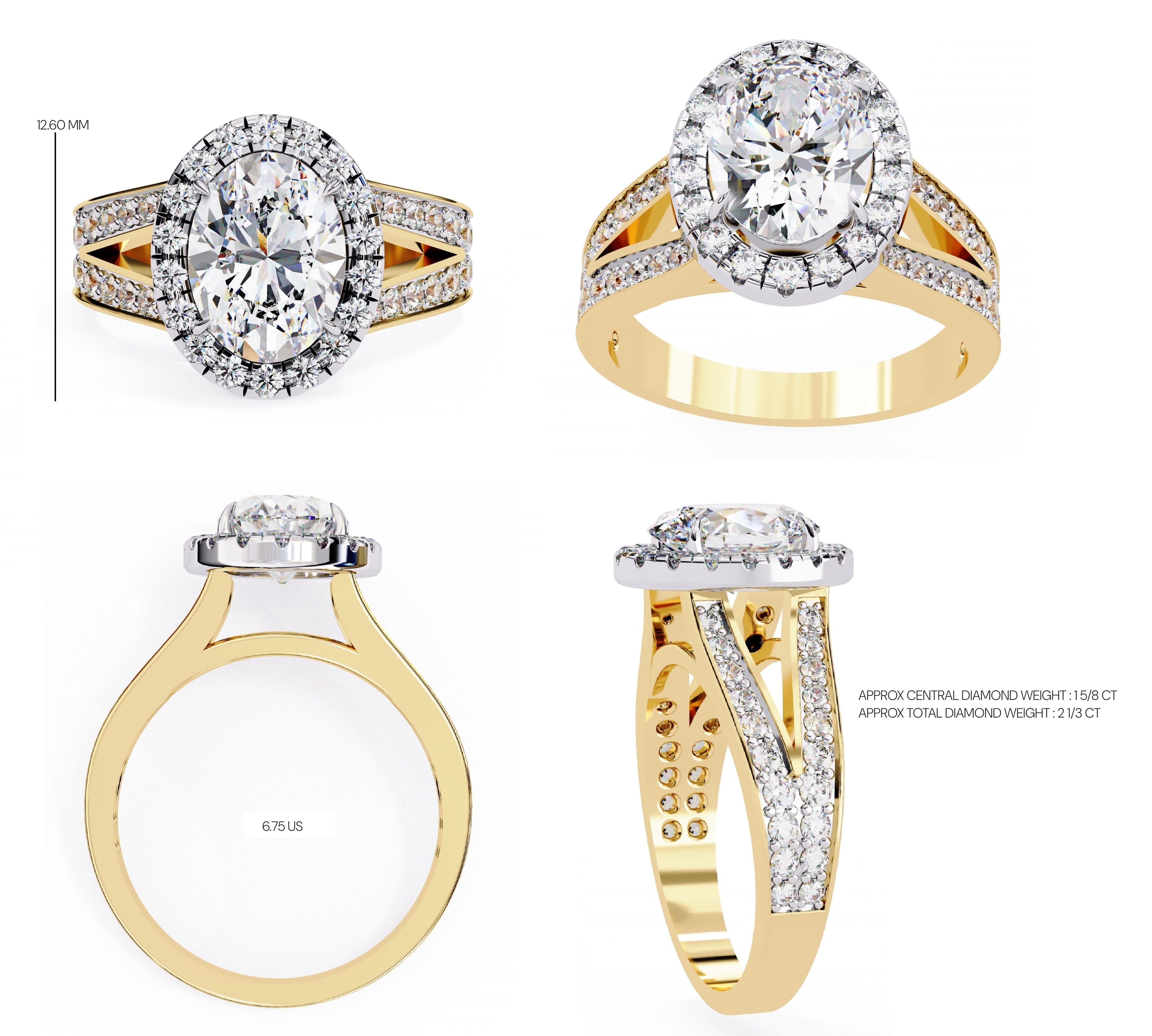 Elegant Diamond Side Stone Brilliance Ring