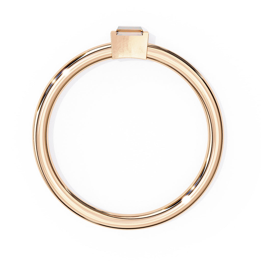 Radiant Solitaire Central Stone Ring