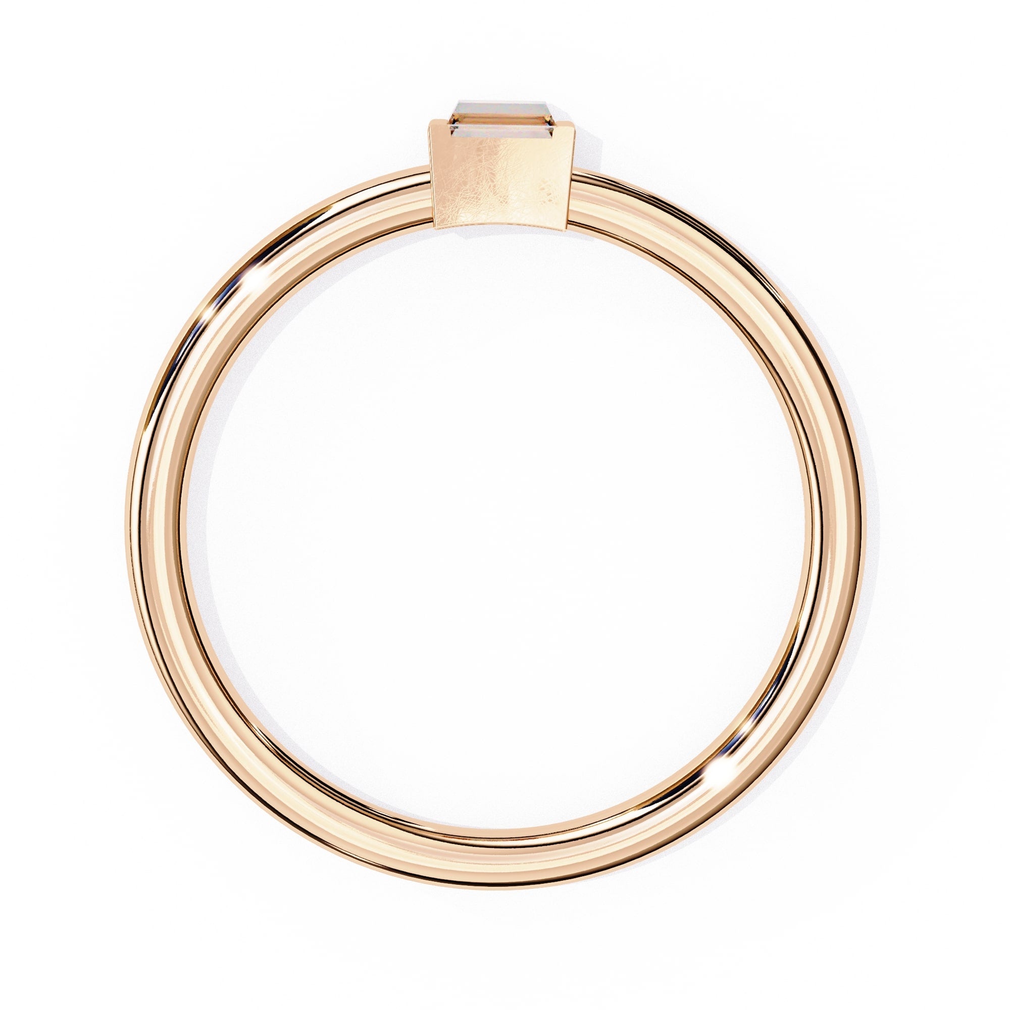 Radiant Solitaire Central Stone Ring
