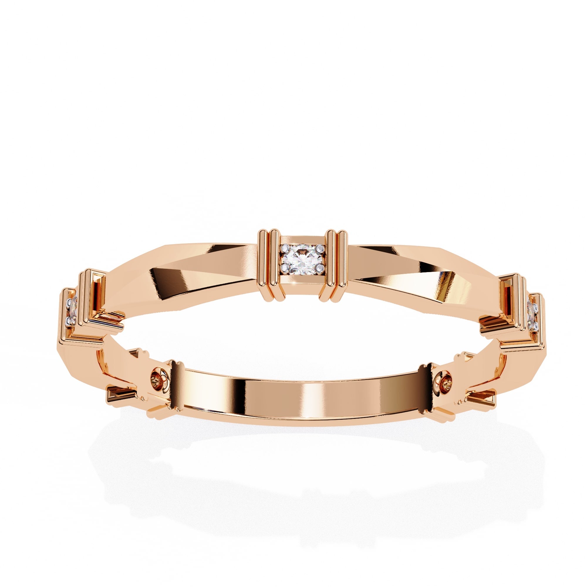 Elegant Diamond Side Stone Brilliance Ring