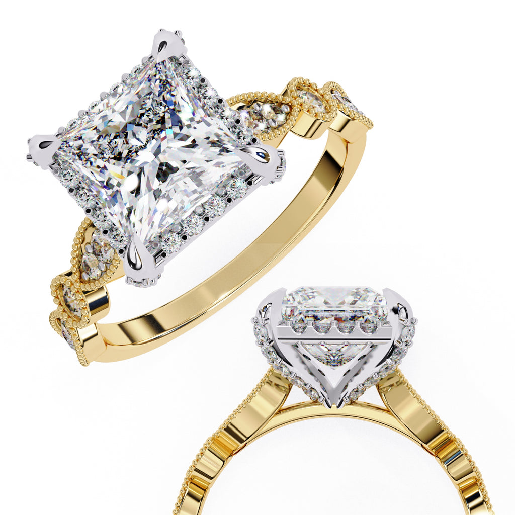 Elegant Diamond Side Stone Brilliance Ring