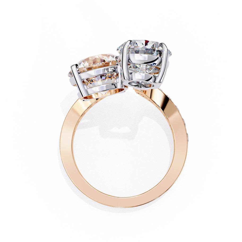 Radiant Central Brilliance Diamond Ring with Elegant Side Stones