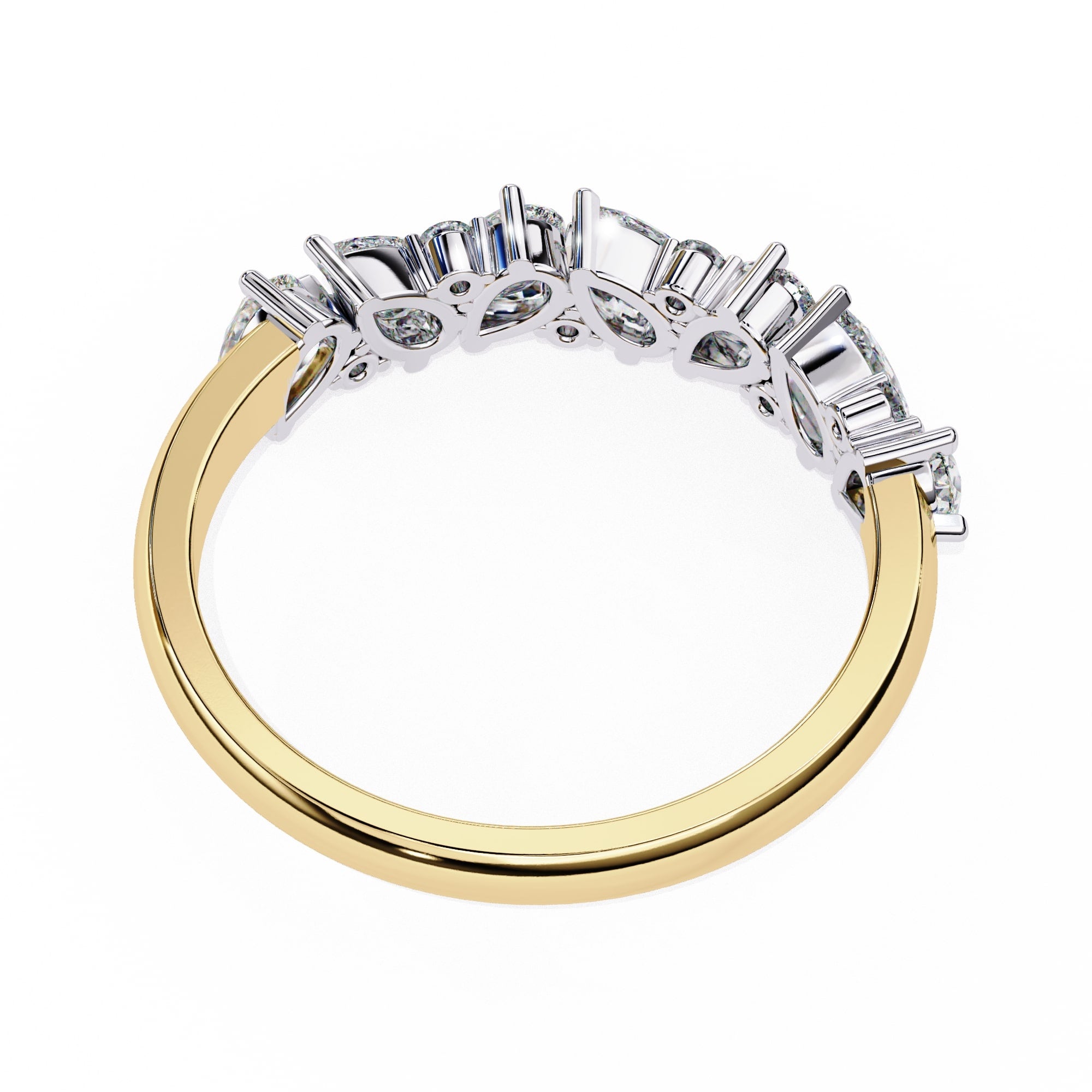 Elegant Diamond Side Stone Brilliance Ring