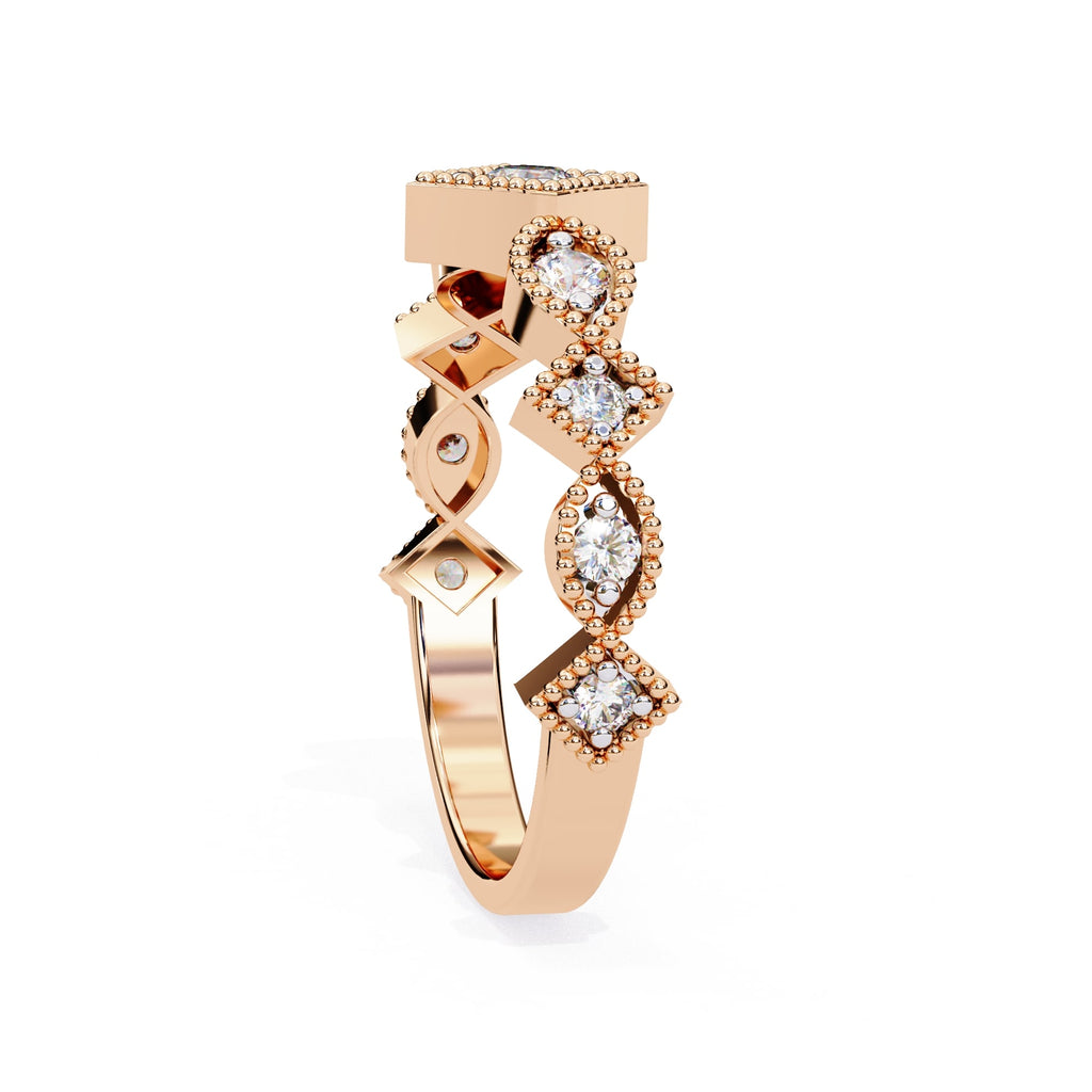 Elegant Diamond Side Stone Brilliance Ring
