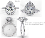 Elegant Central Stone Diamond Halo Ring