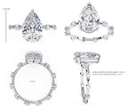 Elegant Central Stone Diamond Ring with Radiant Side Accents