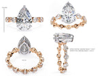Radiant Central Stone Diamond Ring with Shimmering Side Accents