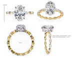 Elegant Diamond Central Stone Ring with Brilliant Side Accents