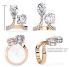 Radiant Central Brilliance Diamond Ring with Elegant Side Stones
