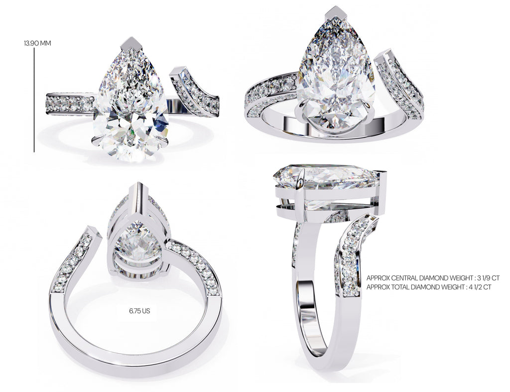 Elegant Side Stone Brilliance Diamond Ring