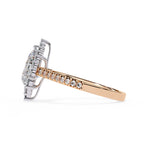 Radiant Central Stone Diamond Side Accent Ring