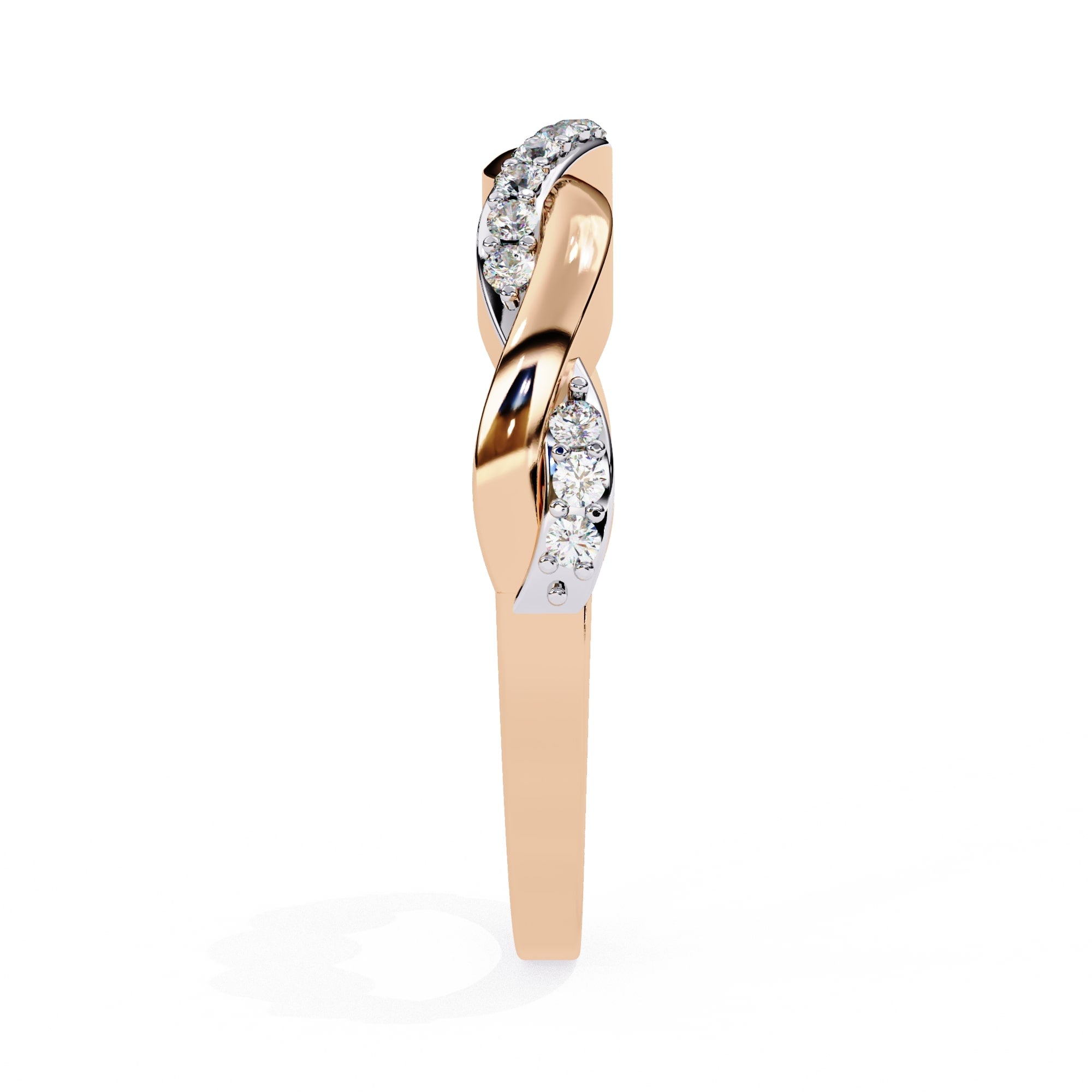 Elegant Diamond Side Stone Brilliance Ring