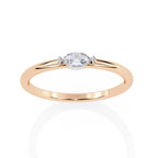 Radiant Solitaire Central Stone Ring