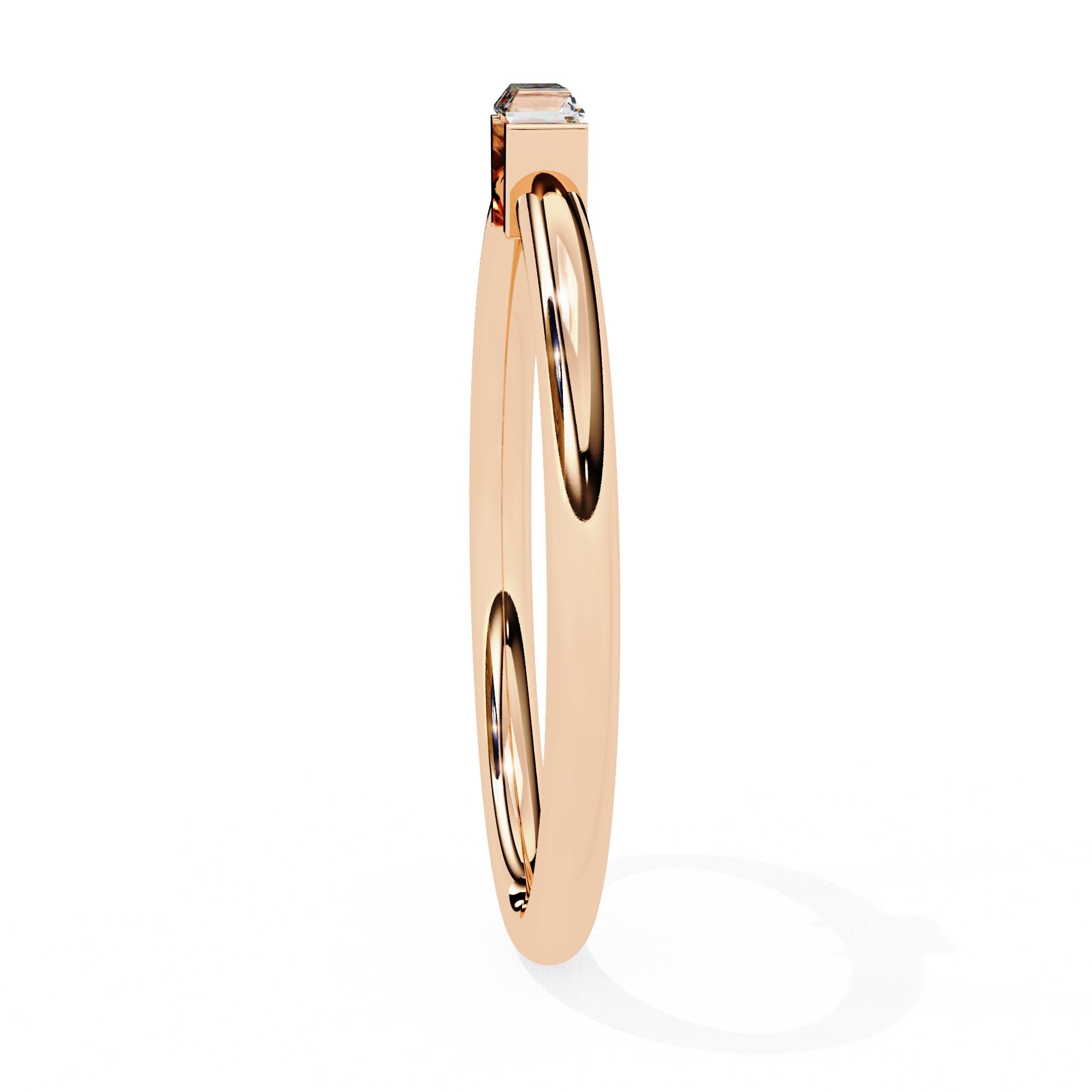 Radiant Solitaire Central Stone Ring