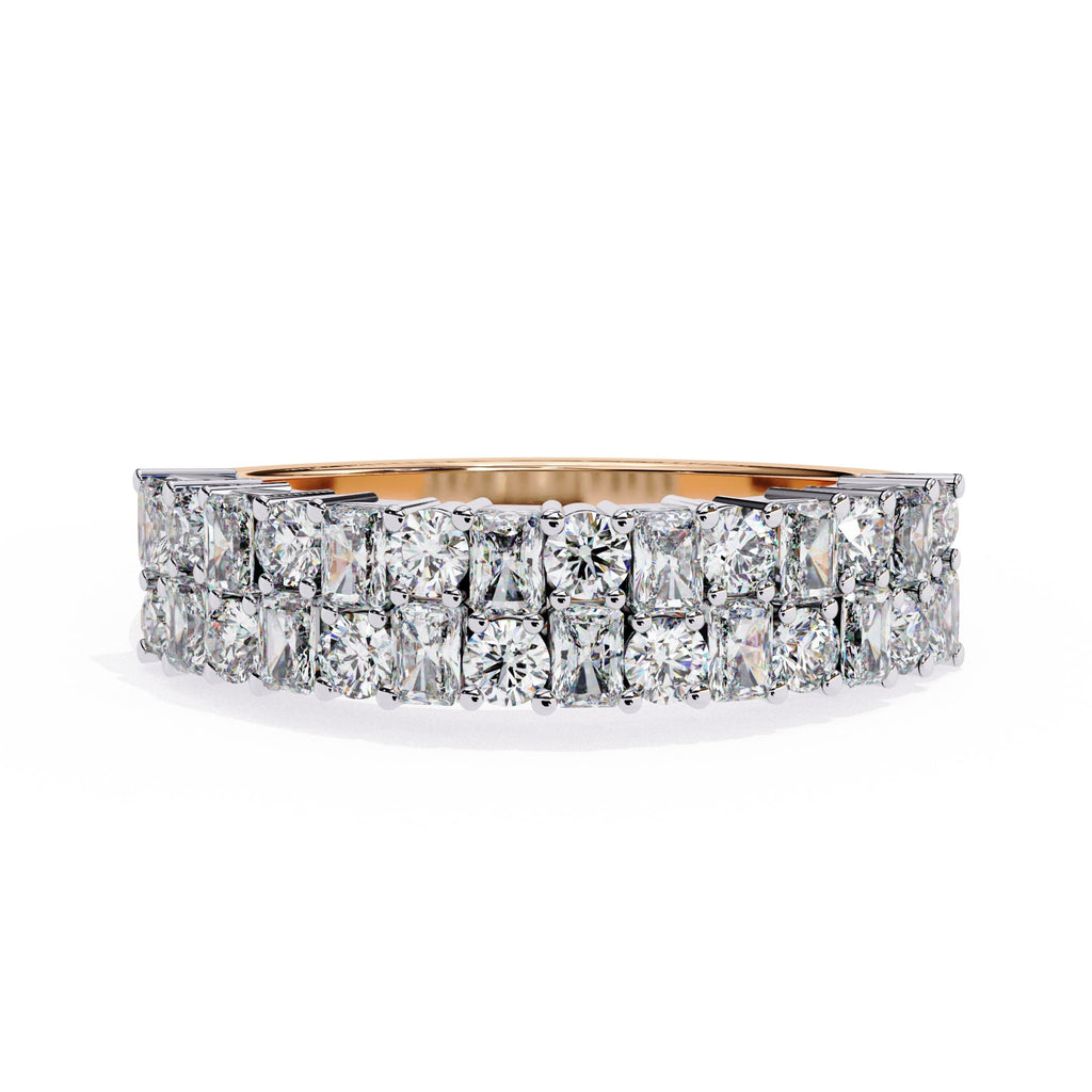 Radiant Diamond Side Stone Eternity Ring