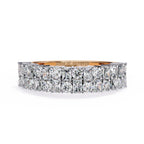 Radiant Diamond Side Stone Eternity Ring