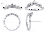 Radiant Diamond Side Stone Eternity Ring