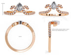 Elegant Central Stone Diamond Ring with Side Stone Accents
