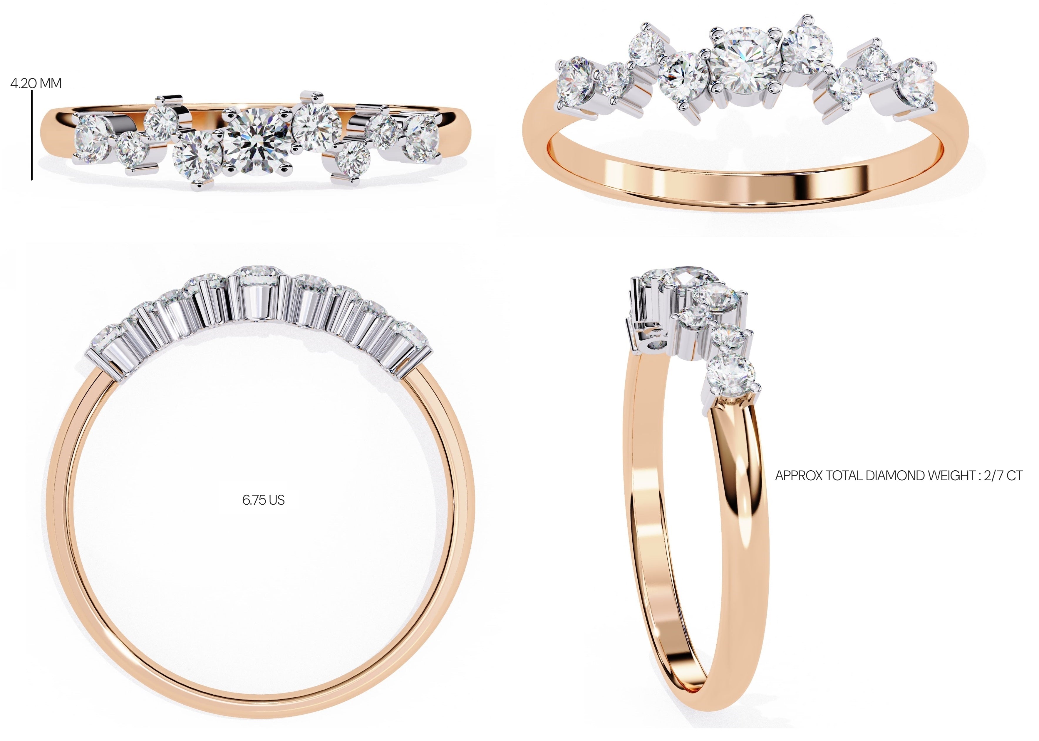 Elegant Diamond Side Stone Brilliance Ring