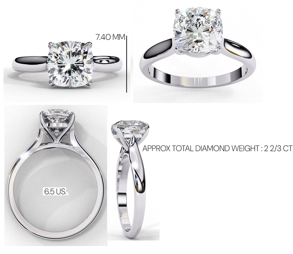 Elegant Central Stone Solitaire Ring