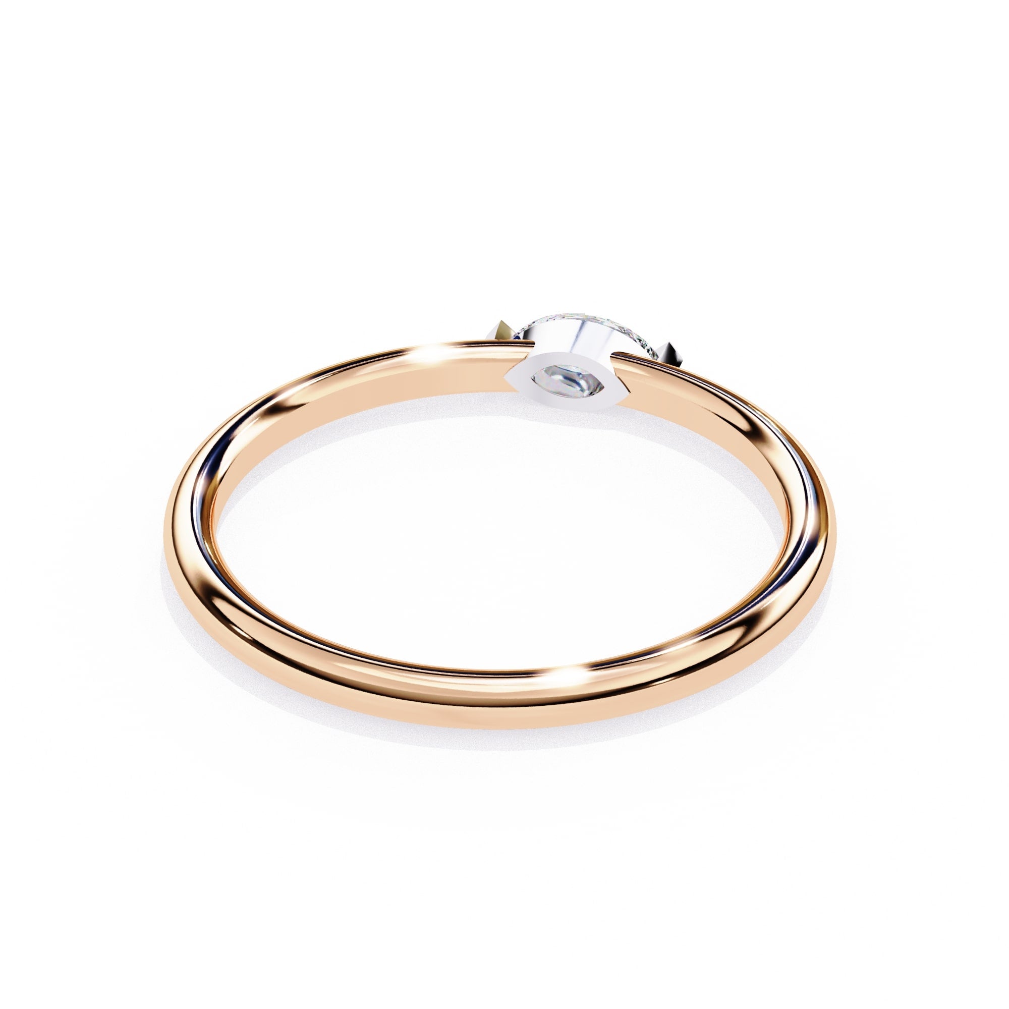 Radiant Solitaire Central Stone Ring