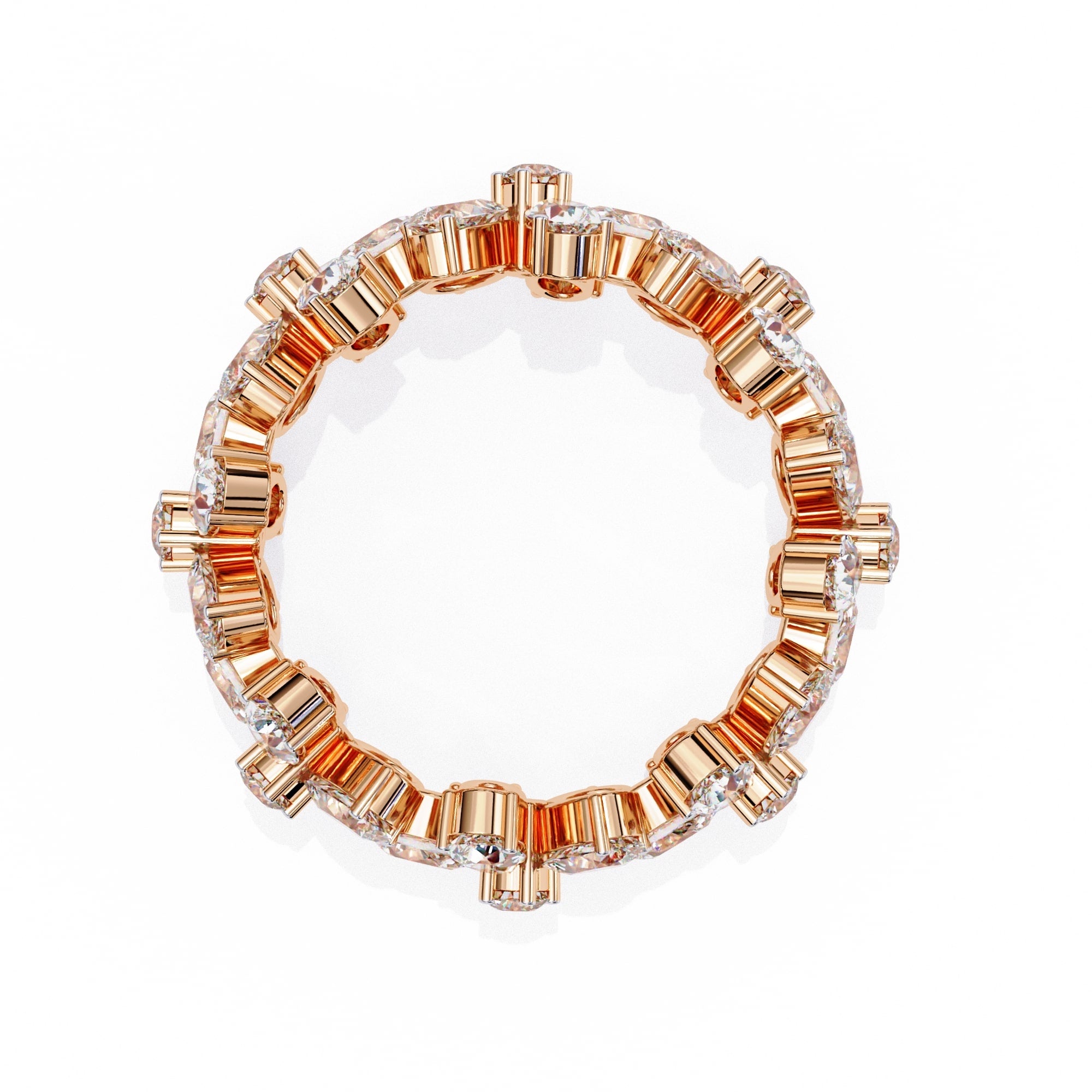Elegant Diamond Side Stone Brilliance Ring