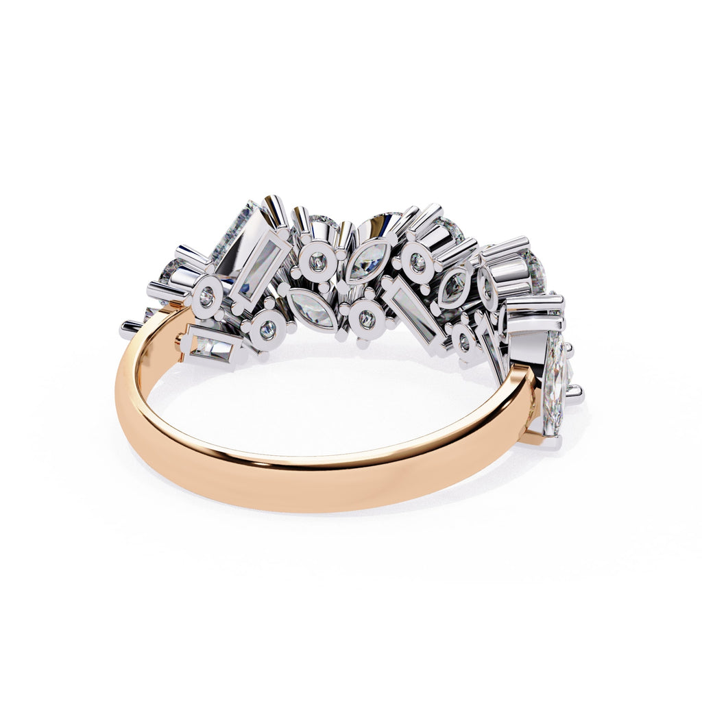 Radiant Brilliance Side Stone Diamond Ring