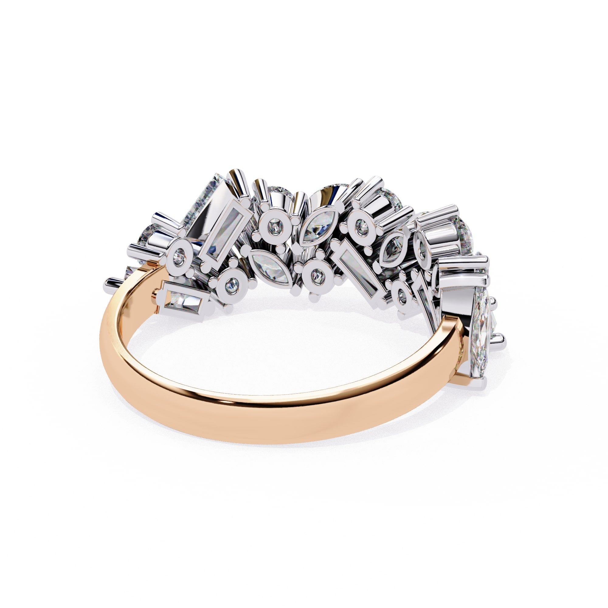 Radiant Brilliance Side Stone Diamond Ring