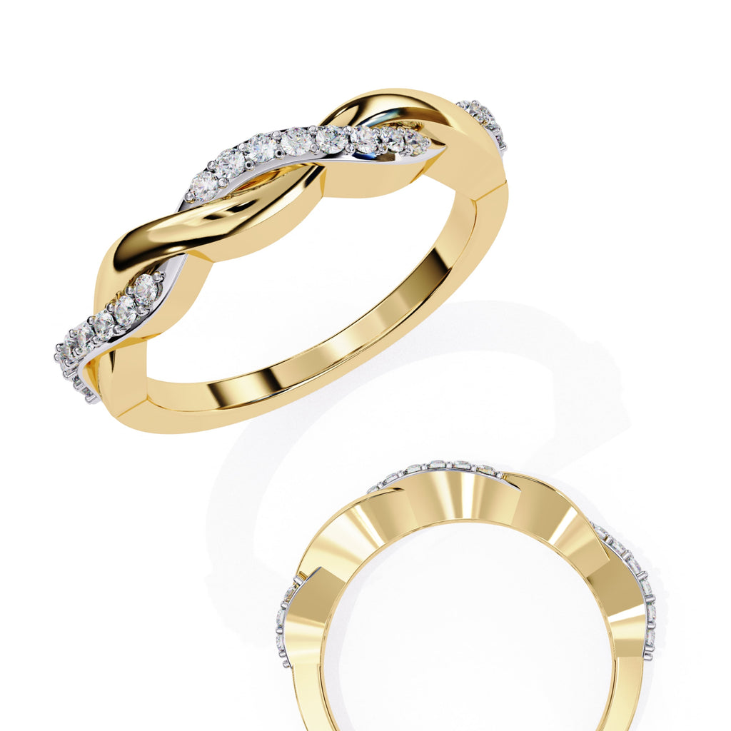 Elegant Diamond Side Stone Brilliance Ring
