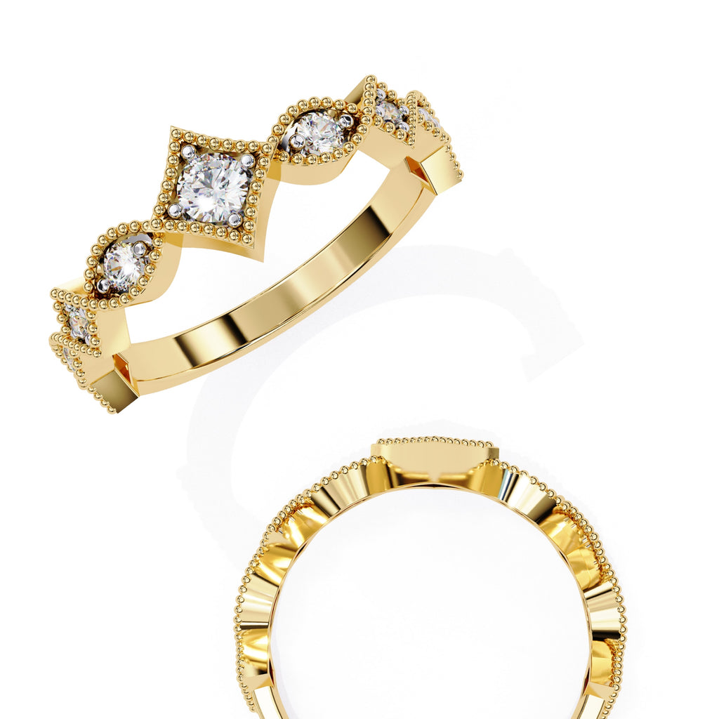 Elegant Diamond Side Stone Brilliance Ring