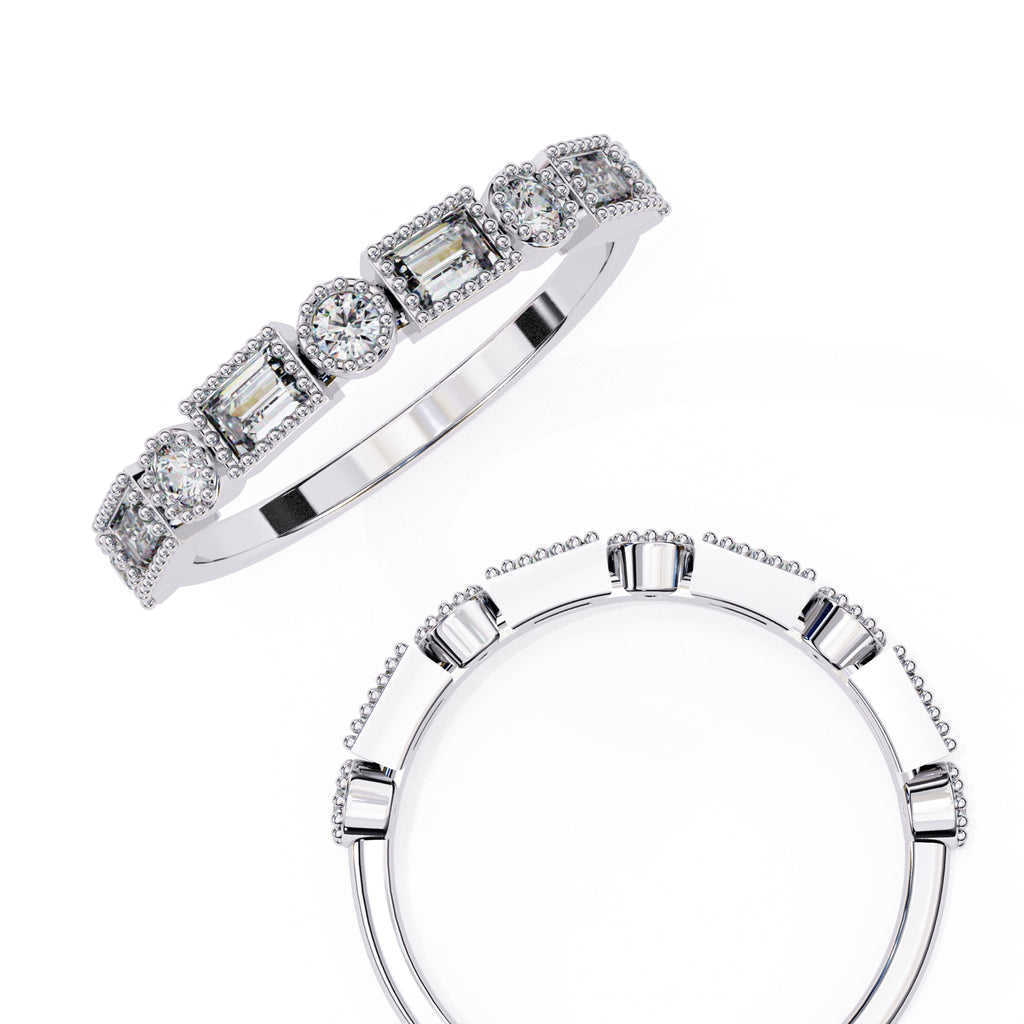 Elegant Diamond Side Stone Brilliance Ring