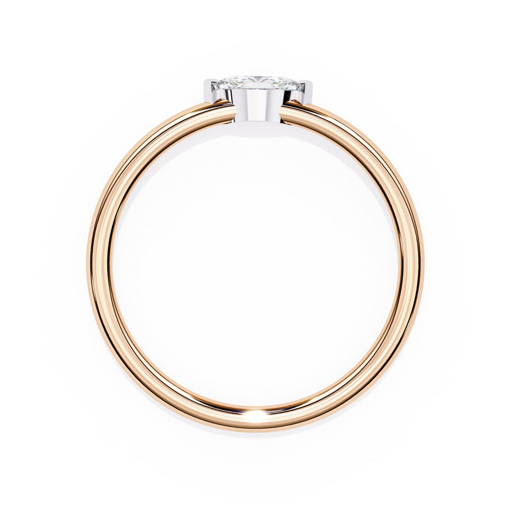 Radiant Solitaire Central Stone Ring