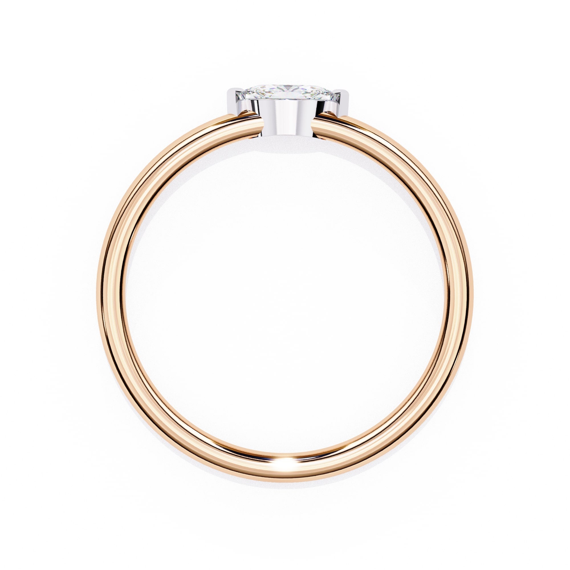 Radiant Solitaire Central Stone Ring