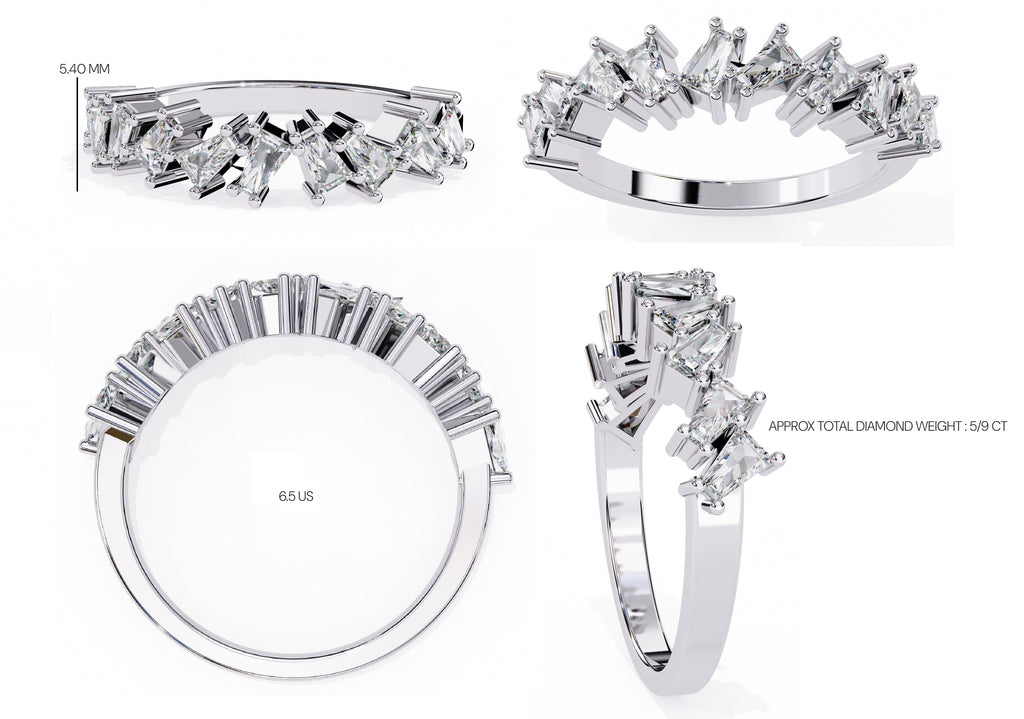 Sparkling Side Stone Diamond Eternity Ring