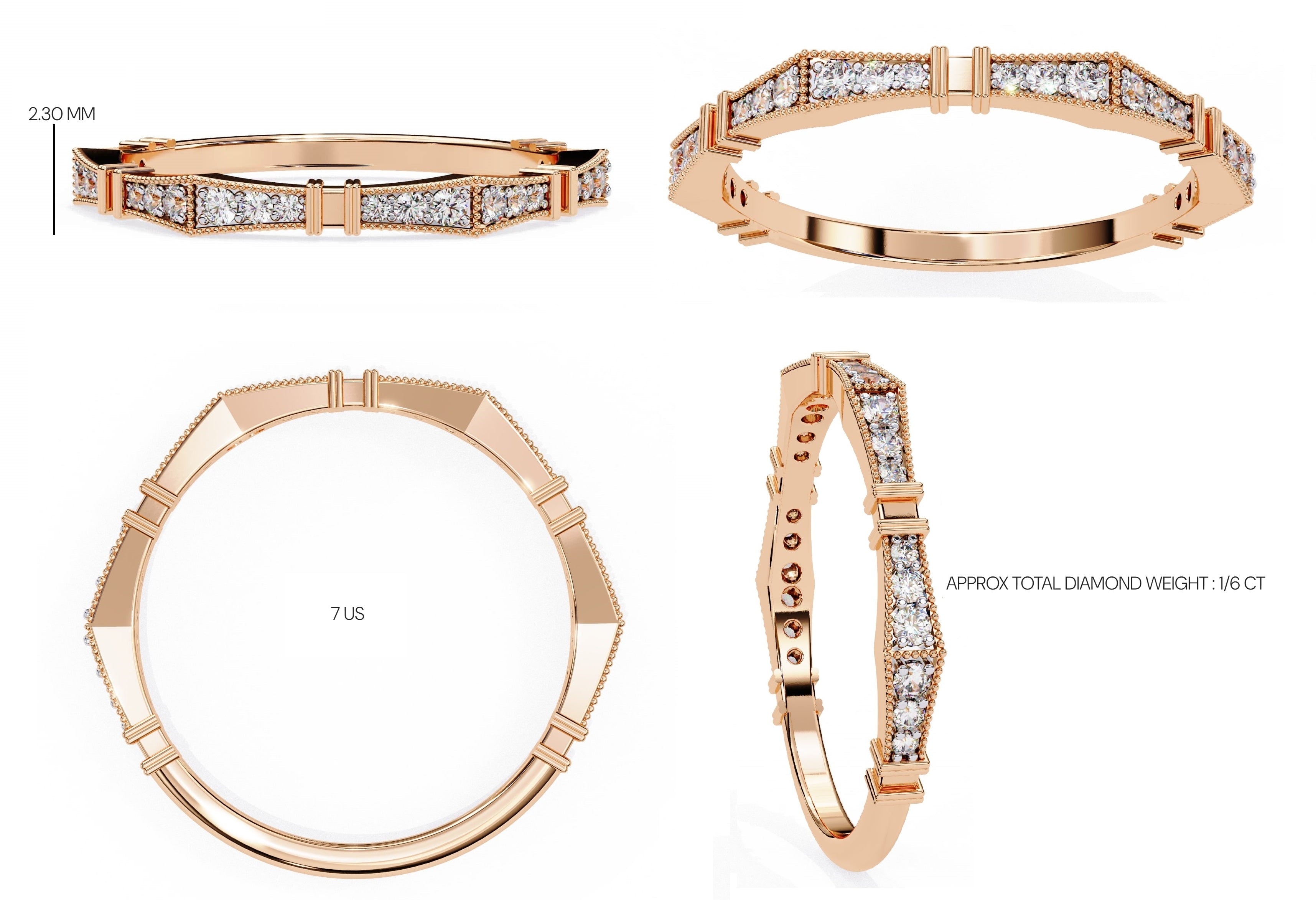 Elegant Diamond Side Stone Brilliance Ring