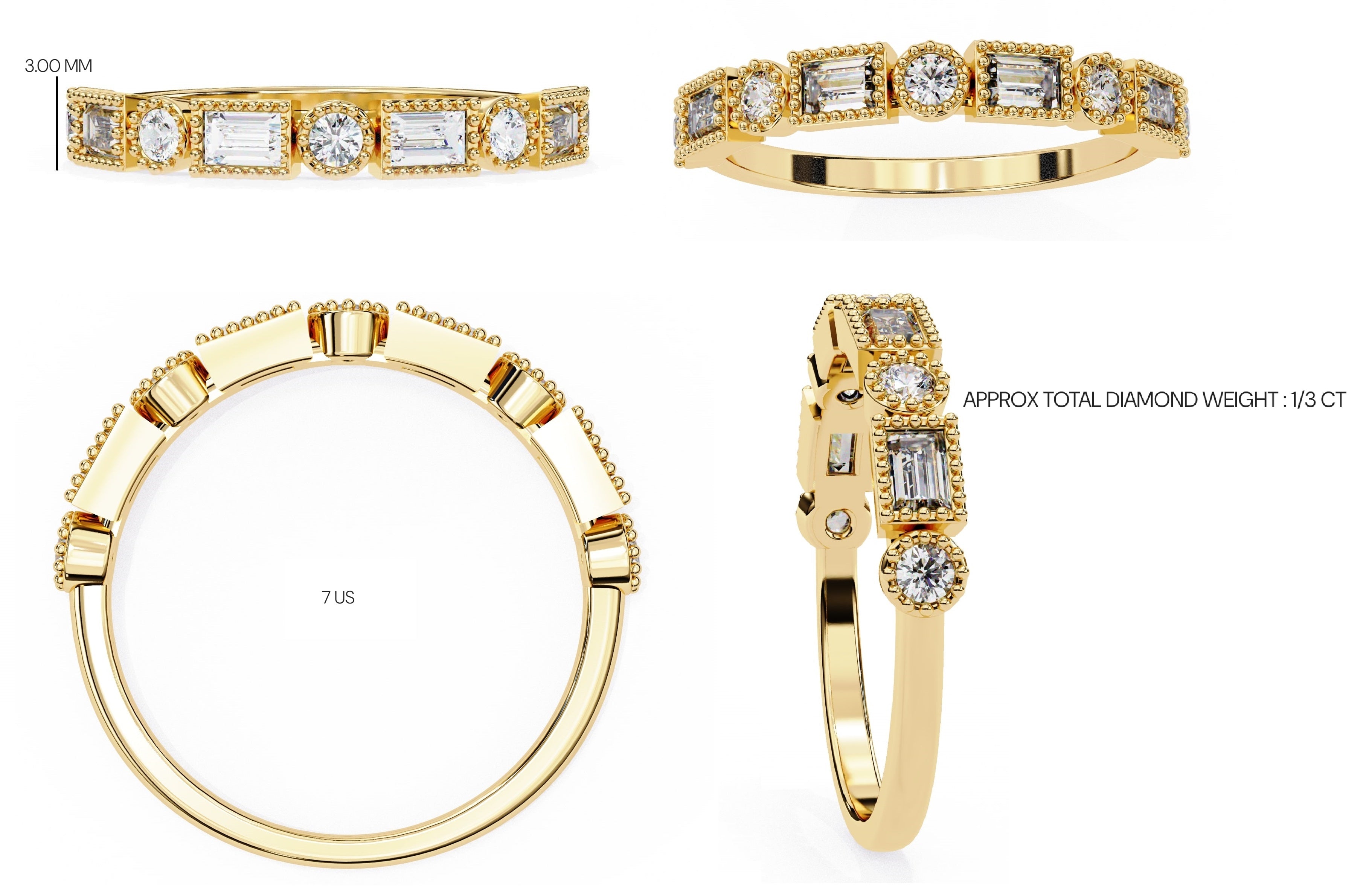 Elegant Diamond Side Stone Brilliance Ring