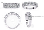 Radiant Diamond Side Stone Eternity Ring