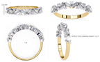 Radiant Diamond Side Stone Eternity Ring
