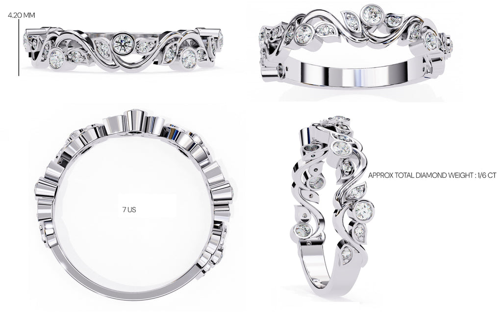 Elegant Diamond Side Stone Brilliance Ring