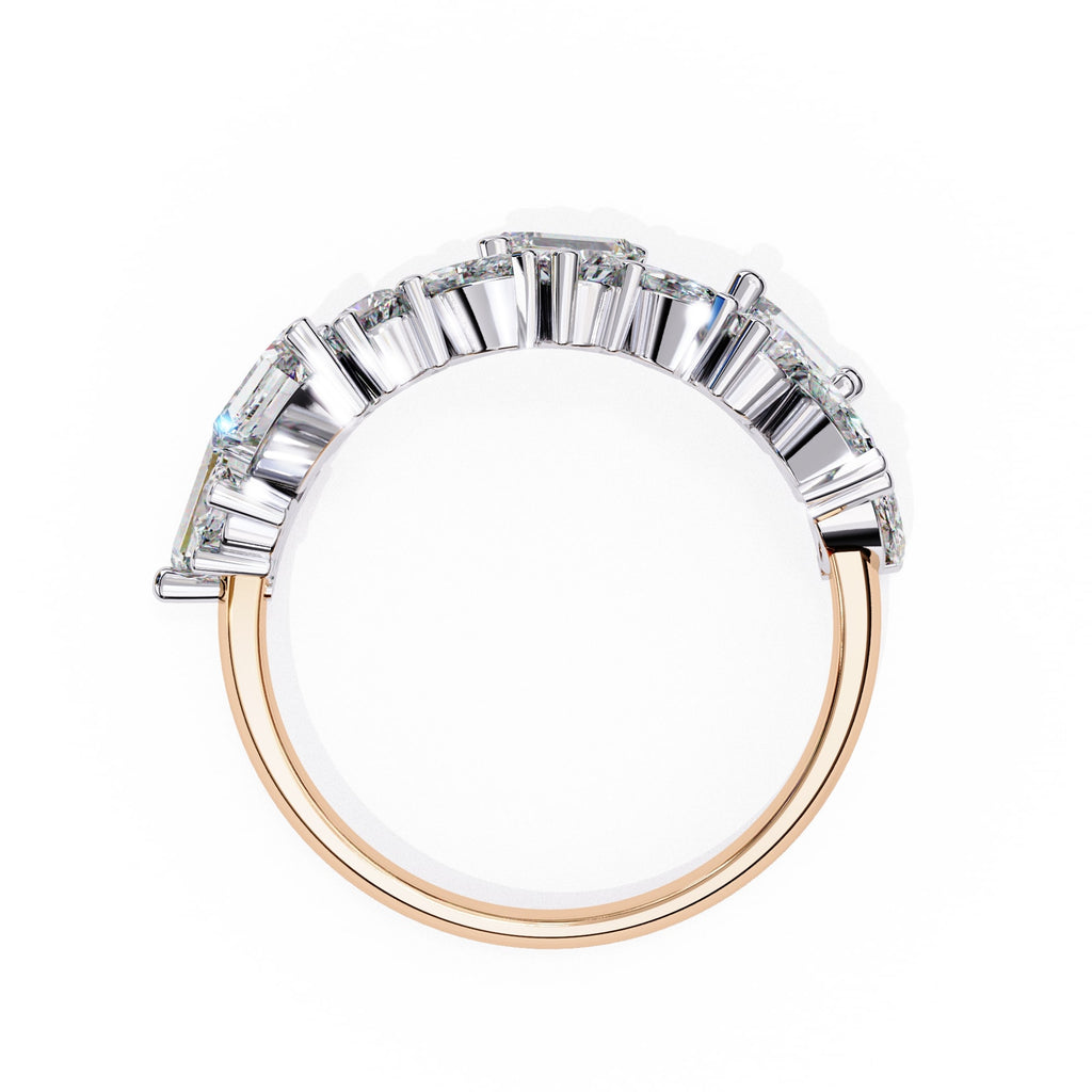 Radiant Brilliance Side Stone Diamond Ring