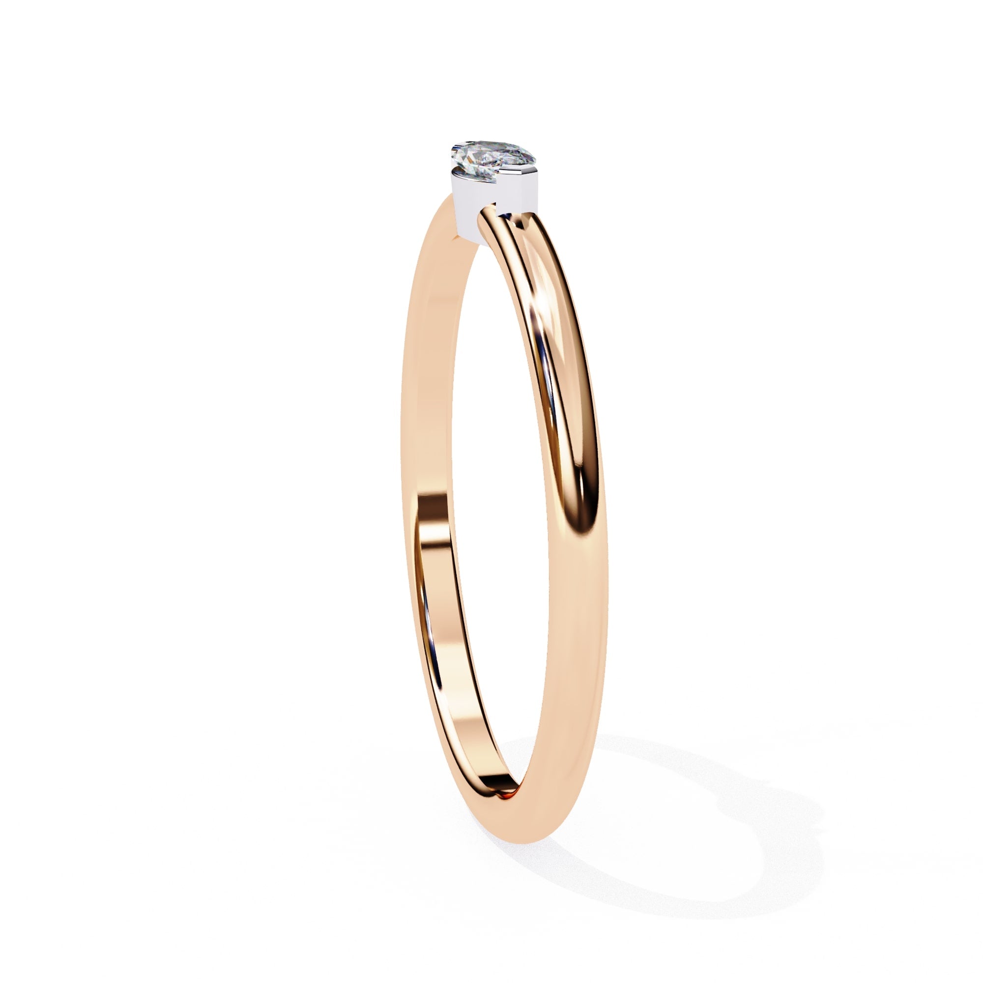 Radiant Solitaire Central Stone Ring