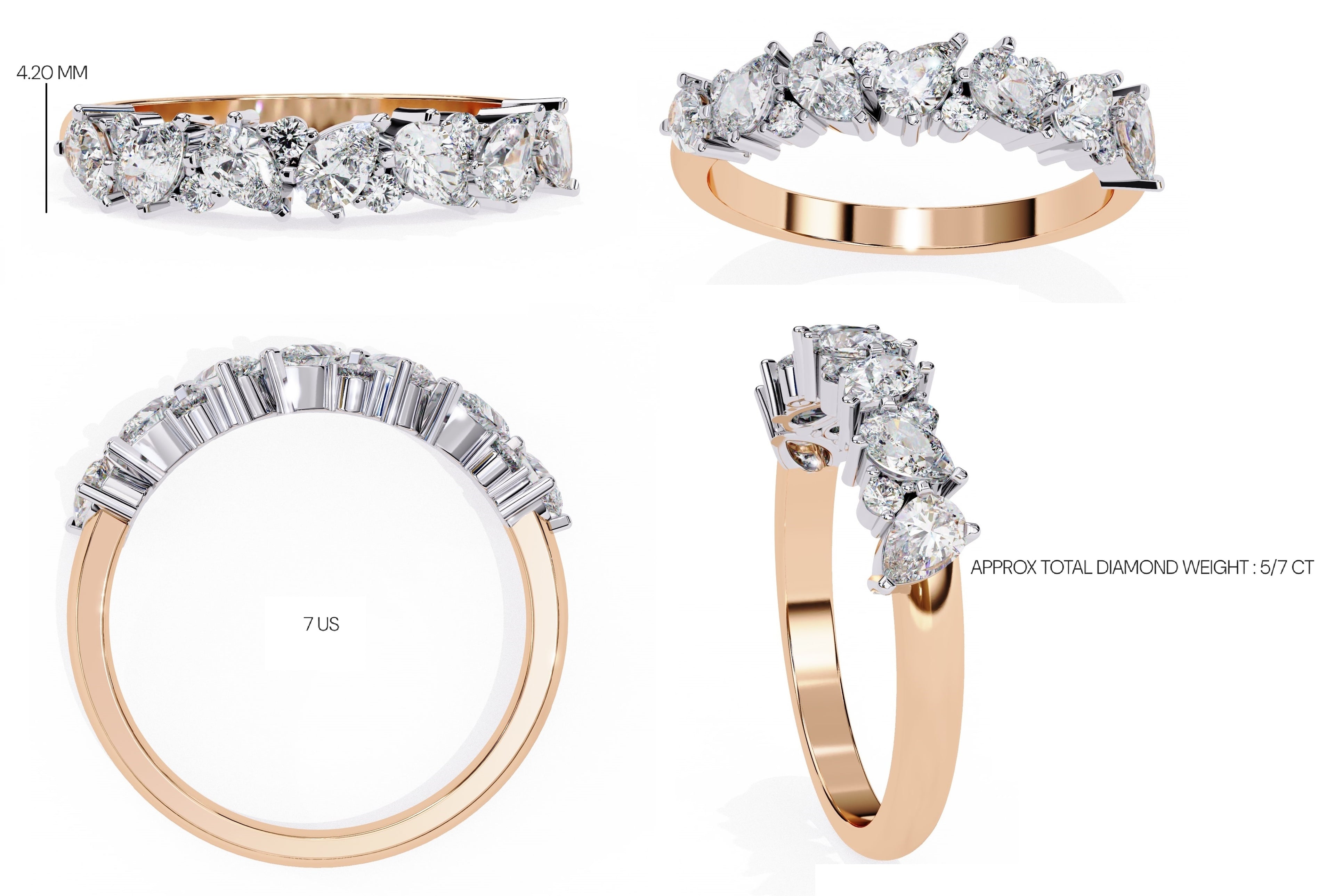 Elegant Diamond Side Stone Brilliance Ring
