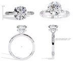 Exquisite VVS1 Diamond Central Stone Ring with Brilliant Side Accents