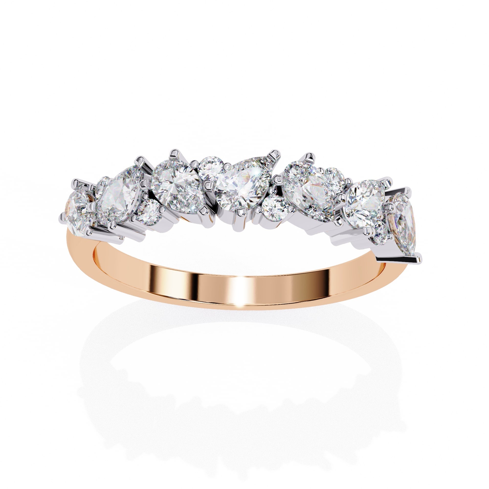 Elegant Diamond Side Stone Brilliance Ring
