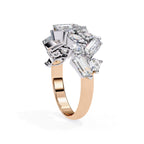 Radiant Brilliance Side Stone Diamond Ring